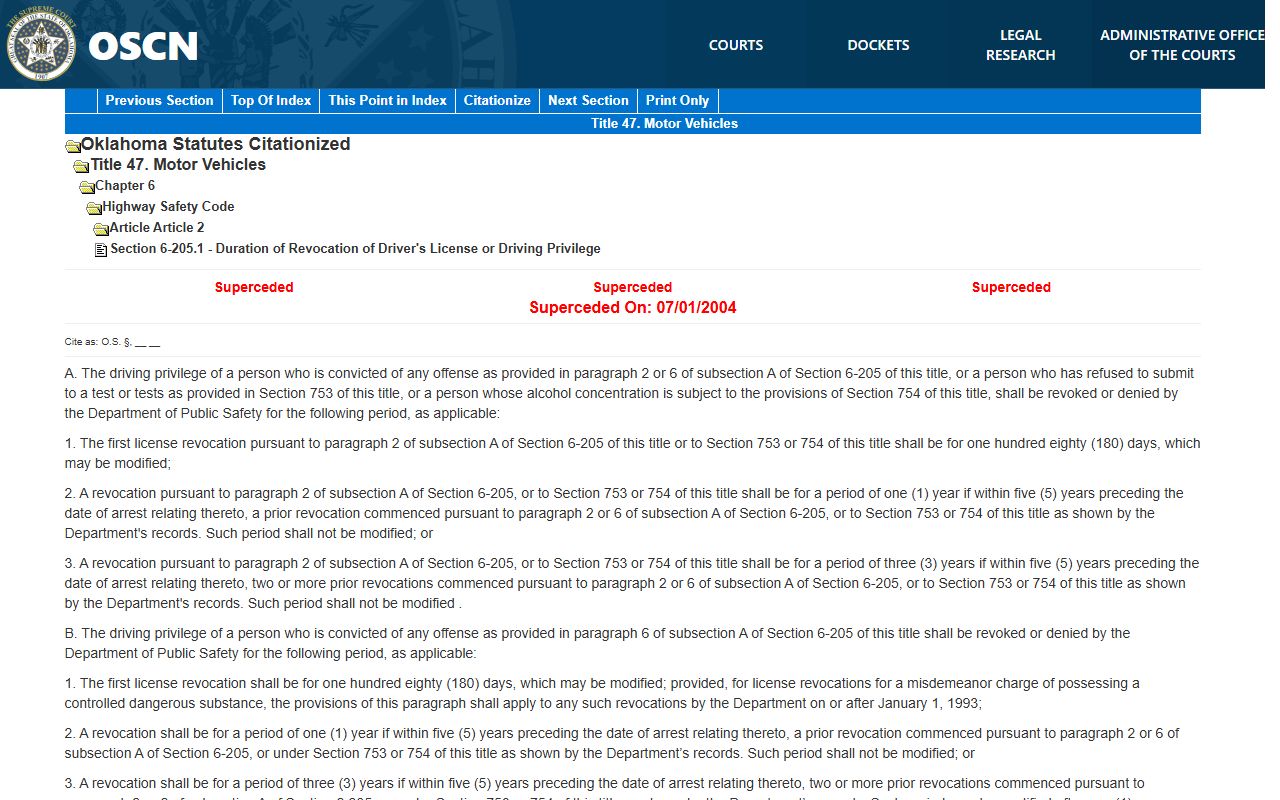Oklahoma statute 51 O.S. 24A.1 governing Washita County court records public access